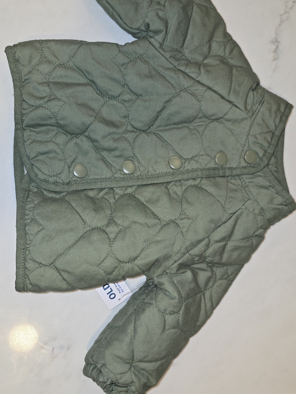 Old Navy Quilted Olive Green Baby Jacket